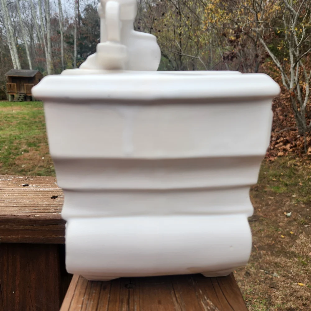 Vintage Mccoy Bisque White Stove Cookie Jar Circa 1962 HEAVY!